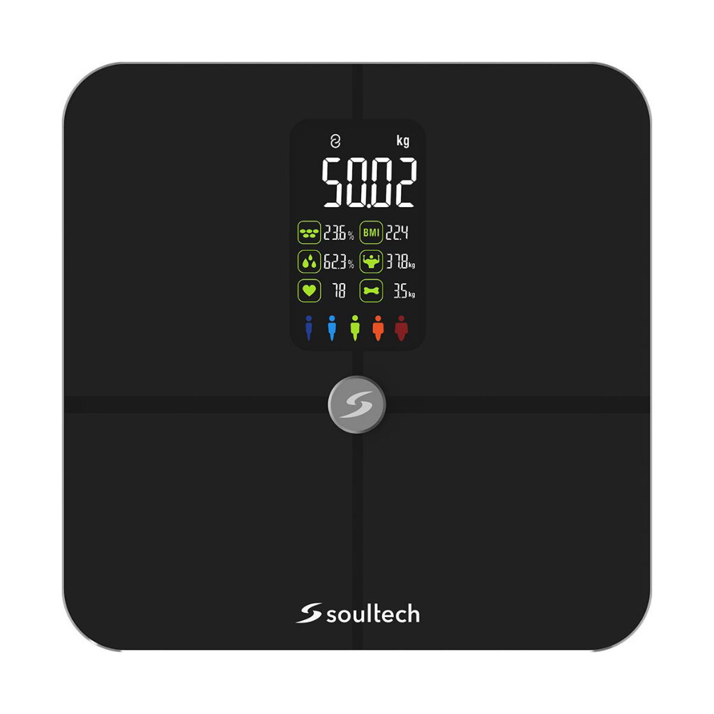 Soultech AT001S WellDone Bluetooth Smart Body Fat Scale Black